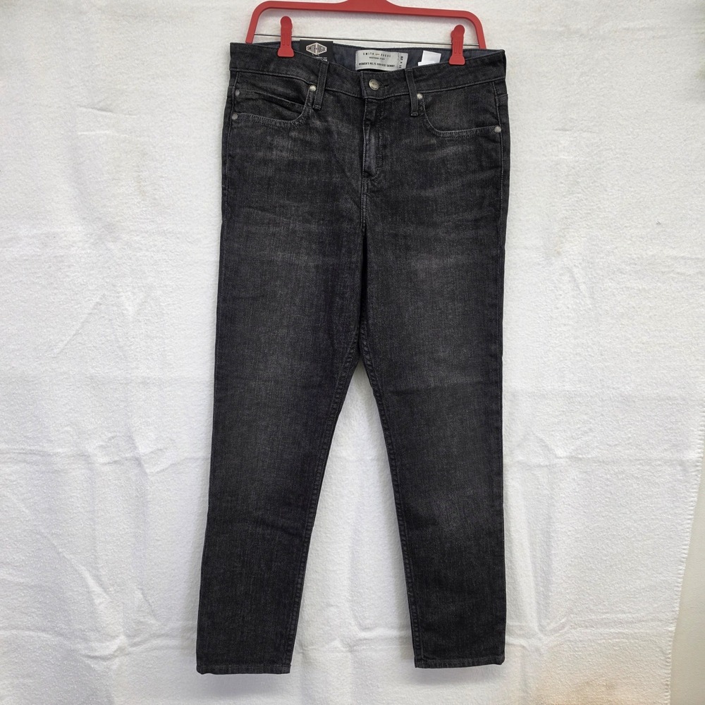 Smith & Rogue Womens No. 75 High Rise Skinny Black Denim Jeans 31x28‎ NWT